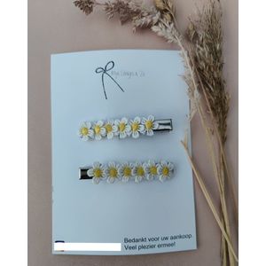 Madelief clipjes 6,5 cm groot