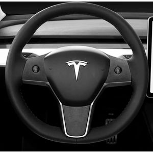 Tesla Model Y Alcantara Stuur Wrap - Luxe Stuurwiel - Interieur Accessoires Nederland België