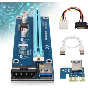 ELEGIANT PCIe Riser - videokaart uitbreiding - PCI-e riser extender - GPU adapter - riserkabel - molex - sata power - mining rig - miner