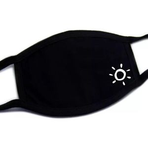 Mobstore - Niet medisch mondkapje wasbaar - Zon - Katoen - Zwart print