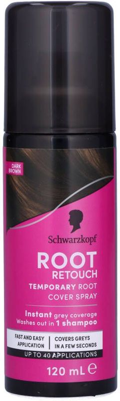 Schwarzkopf - Root Retouch - Haarspray - Donkerbruin - Lichte Formule