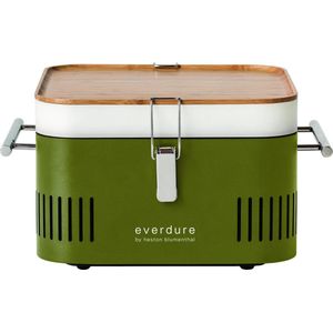 Everdure houtskoolbarbecue Cube, groen