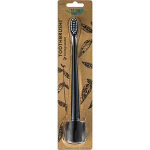 Natural Family CO. Bio Toothbrush & Stand - Pirate Black