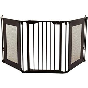 Dreambaby F2060BB Denver 3 Panel Adapta-Gate weefsel/metaal (geschikt 85,5-200 cm) zwart