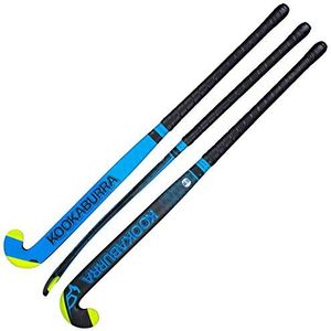 Kookaburra Unisex's Alert Hockey Stick, Zwart/Blauw, 37.5L