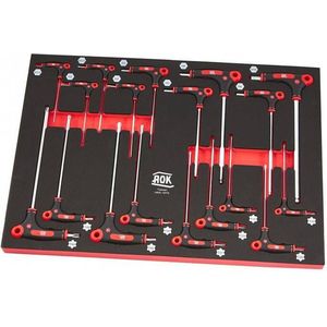 AOK - Professionele T-Grepen Set - 18 Delig - Foam Inlay