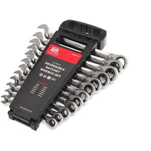 AOK - Profi Ring Ratel Steeksleutelset - 12 Delig - Links - Rechts