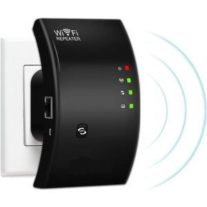 WiFi Versterker Stopcontact - Zwart - Draadloos - Extra Groot Bereik
