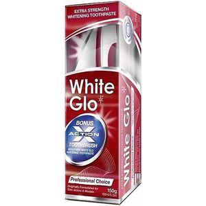 White Glo - Professional Tandverzorgingsset - Whitening Tandpasta - 1 Tandenborstel, 150 g