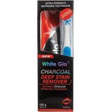 White Glo - Charcoal Tandverzorgingsset - Whitening Tandpasta - Actieve Koolstof - 1 Tandenborstel - 8 Tandenstokers