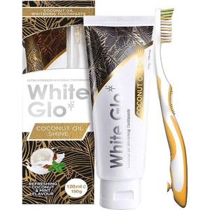 White Glo - Coconut Oil Shine - Tandpasta - 150g