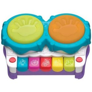 Playgro 2 in 1 Muziekmaker met geluid en licht - Djembee - Baby Speelgoed Muziekinstrument - Baby speelgoed - Muziekinstrument voor Baby - Interactief speelgoed Baby - Educatief speelgoed - Kraam Cadeau- Speelgoed met licht en geluid
