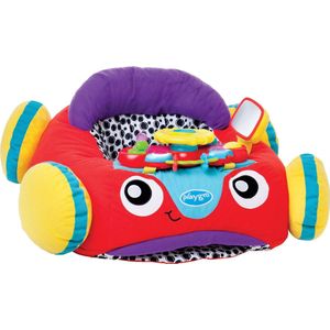 Playgro - Comfy Car - Pluchen Zitkussen - Activiteitenkussen - Baby Speelgoed