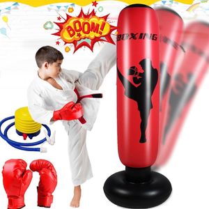 Bokszak voor kinderen, opblaasbare staande bokszak voor 3-8 kinderen, cadeaus voor jongens en meisjes, staande bokszak voor de praktijk karate, taekwondo, MMA (Ninja