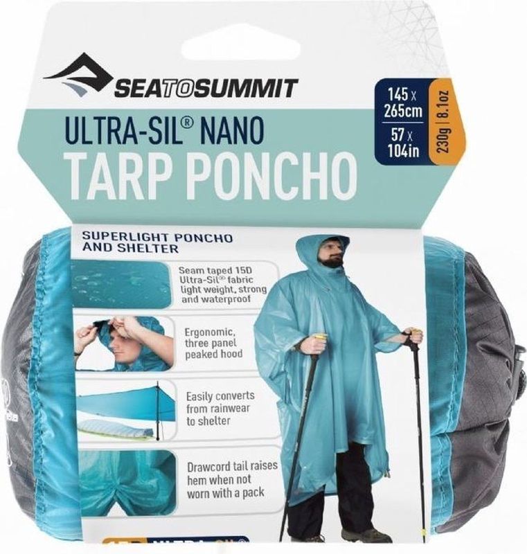 Sea To Summit - Ultrasil Nano Tarp Poncho - Groen - 15D Siliconen Cordura