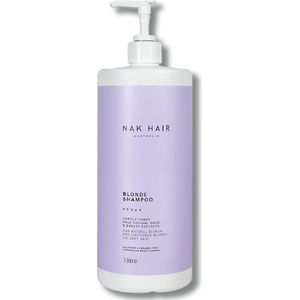 NAK Blonde Range Blonde Shampoo-1 ltr -  vrouwen - Voor Grijs haar - 1000 ml -  vrouwen - Voor Grijs haar