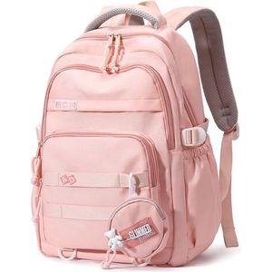Kawaii Rugzak Leuke Preppy Schooltas Terug Naar Schoolbenodigdheden Esthetische Licht Academia Dagrugzak Cottagecore Boekentas Tas, Paars geruite, Large, Dagrugzak Rugzakken