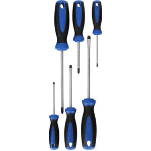SP TOOLS SP34006 - kruiskopschroevendraaierset Phillips en sleuven (plat), 6-delig, ergonomische handgreep, geharde magneetpunten, professionele kwaliteit