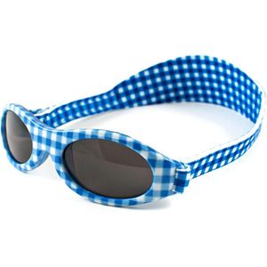 KidsBanz UV zonnebril Kinderen - Blauw ruit - Maat 2-5 jaar