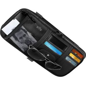 Auto zonneklep organizer tas auto zon vizier organiser multifunctionele opbergtas (zwart)