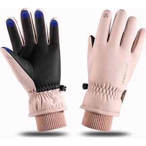 CNL Sight Winterhandschoenen voor Dames (kleur : Roze) - Warme Skihandschoenen - Touchscreen-handschoenen - Winddicht Sporthandschoenen - Antislip Fietshandschoenen - voor Hardlopen,Motorfiets,Fietsen, Wandelen