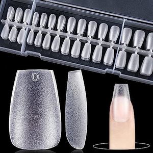 Carehabi Kunstnagels, 360 stuks, acrylnageltips, Amerikaanse nagels, met opbergkoffer voor manicurestudio's en doe-het-zelf, nail art thuis, 15 maten