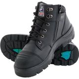 Steel Blue - Parkes ZIP - Hoge Schoen - Zwart - Volnerfleder & Nubuckleder