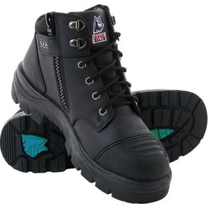 Steel Blue - Parkes ZIP - Hoge Schoen - Zwart - Volnerfleder & Nubuckleder