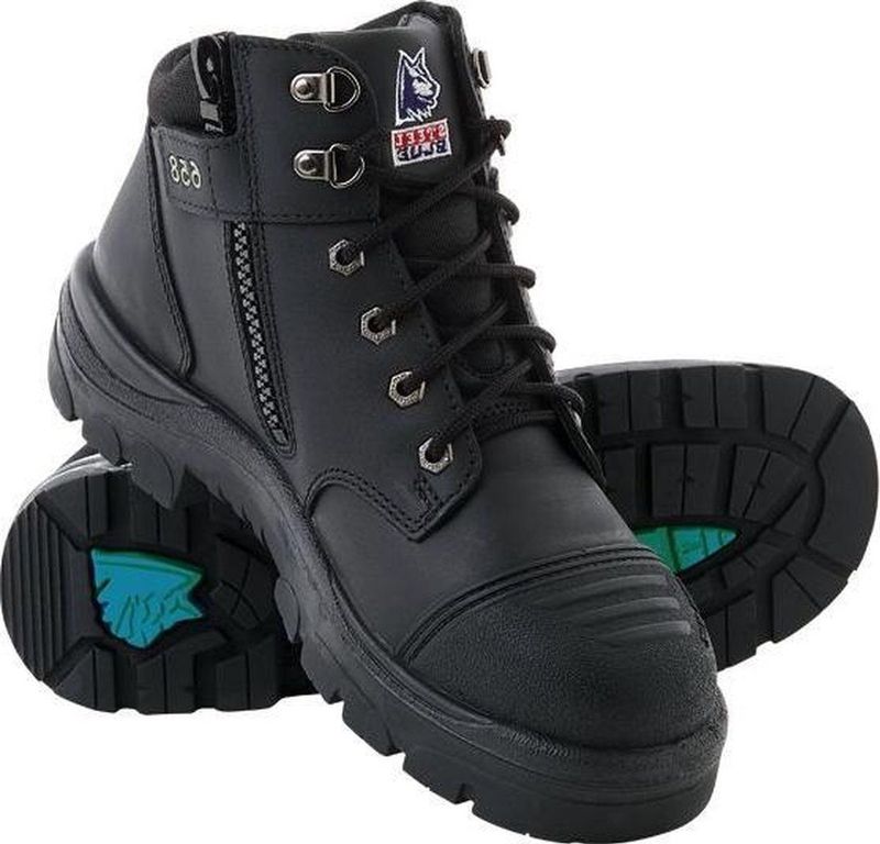 Steel Blue - Parkes ZIP - Hoge Schoen - Zwart - Volnerfleder & Nubuckleder