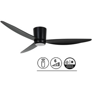 Beacon Lighting Plafondventilator Beacon met lichtarray zwart 137 cm stil
