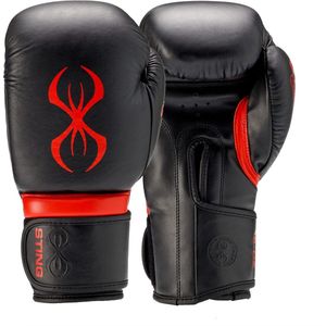 STING Bokshandschoen ARMAPRO | zwart/rood | klittenband (Maat: 16OZ)