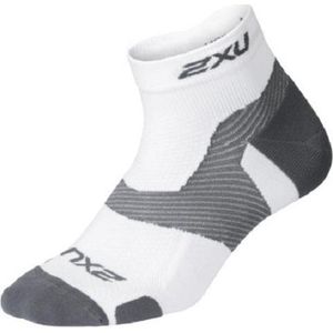 2XU - Vectr Light Cushion - Sokken - Wit/Grijs - 1/4 Crew