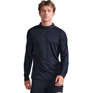 2xu Light Speed Tech Half Rits Lange Mouw T-shirt Zwart S Man
