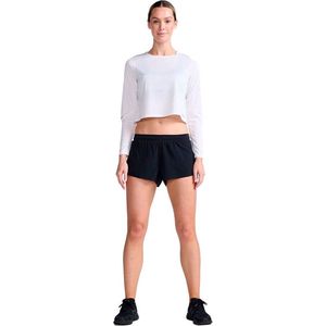 2xu Light Speed Tech Crop T-shirt Met Lange Mouwen Wit M Vrouw