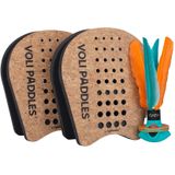 Waboba Buitenspel Voli Racket Bruin/blauw/oranje 3-delig