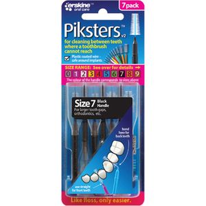 Piksters Rechte Ragers Maat 7 Zwart 5-8 mm - 7 stuks
