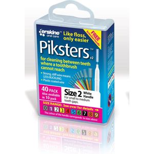 Piksters Ragers Maat 2 Wit 2 mm - 40 stuks