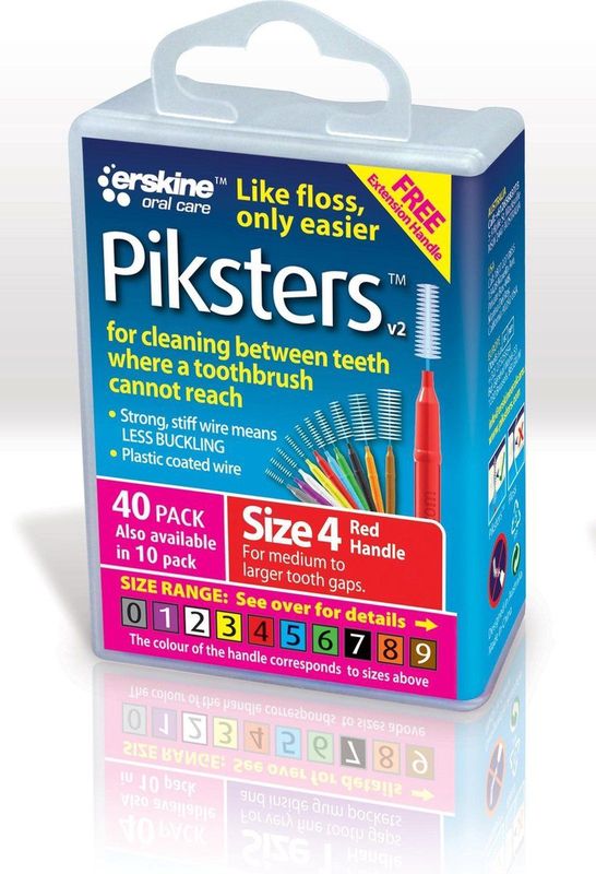 Piksters Ragers Maat 4 Rood 3-3,5 mm - 40 stuks