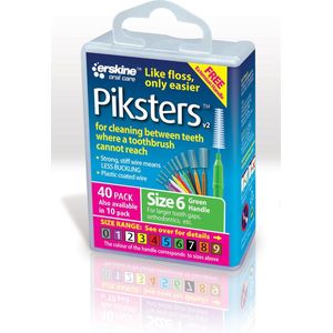 Piksters Ragers Maat 6 Groen 3-5 mm - 40 stuks