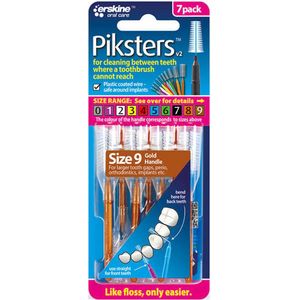 Piksters Rechte Ragers - Maat 9 - Bruin - 7 stuks