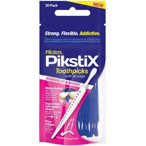 Piksters Pikstix Plastic Tandenstokers Met Micro Holes - 30 stuks