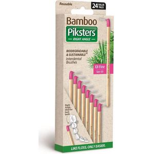 Piksters Bamboe Ragers Hoek - Maat 00 XX - Fijn Roze - 24 stuks