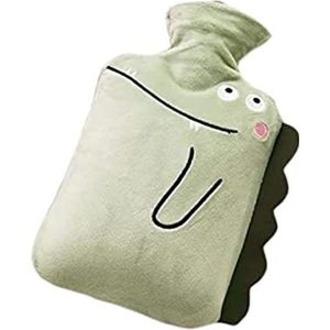 Warmwaterkruik Warmwaterkruik Met Deksel, Warmwaterzak Voor Pijnverlichting Nekrug Hoofdpijn Gezellige Nachten Kruik Warm Winter (Color : A, Size : 1L)