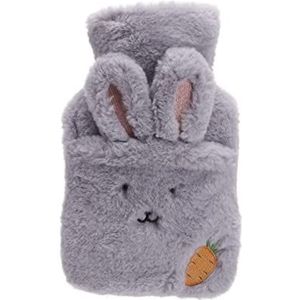 Warmwaterkruik Warmwaterkruik Met Pluche Bunny Carrot Cover Warmwaterzak Voor Pijnverlichting Nekrug Hoofdpijn Gezellige Nachten Kruik Warm Winter (Color : C, Size : 500ML)