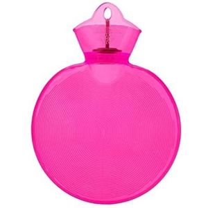 Warmwaterkruik Warmwaterkruik Transparante Ronde Warmwaterzak Voor Volwassen Pijnbestrijding Nekrug Hoofdpijn Periode Krampen Gezellige Nachten Kruik Warm Winter (Color : Blu, Size : 1L)