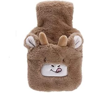 Warmwaterkruik Pluche Warmwaterkruik Met Deksel Warmwaterzak Voor Pijnverlichting Nekrug Hoofdpijn Gezellige Nachten Kruik Warm Winter (Color : C, Size : 21.5 * 12.5cm)