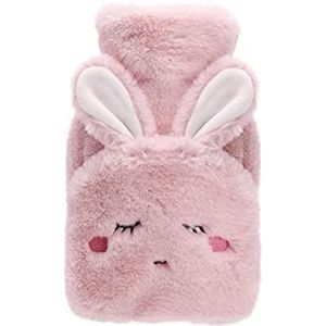 Warmwaterkruik Pluche Warmwaterkruik Met Deksel Warmwaterzak Voor Pijnverlichting Nekrug Hoofdpijn Gezellige Nachten Kruik Warm Winter (Color : A, Size : 21.5 * 12.5cm)