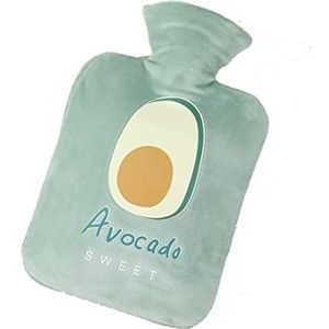 Warmwaterkruik Warmwaterkruik Met Fleece Vruchtenhoes Warmwaterzak Voor Pijnverlichting Nekknusse Nachten Kruik Warm Winter (Color : C, Size : 250ML)