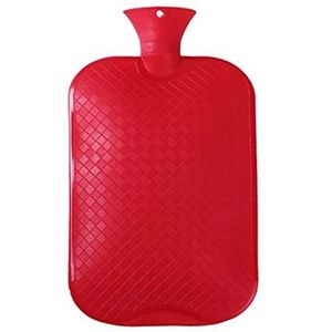 Warmwaterkruik Warmwaterkruik PVC Warme Warmwaterzak Voor Volwassen Pijnbestrijding Nekrug Gezellige Nachten Kruik Warm Winter (Color : Rot, Size : 3L)