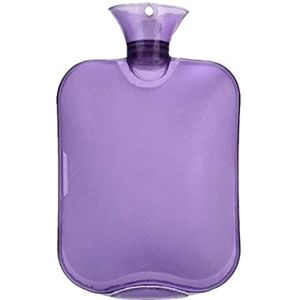 Warmwaterkruik Warmwaterkruik Met Deksel Transparante PVC-warmwaterzak Voor Volwassenen Pijnbestrijding Nekrug Hoofdpijn Gezellige Nachten Kruik Warm Winter (Color : Purple, Size : 2L)